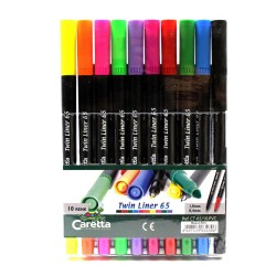 CARETTA 65-10 TWİN LİNER KALEM 10LU SET