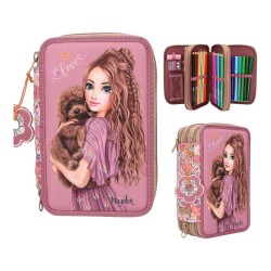 TOPMODEL 0413055 3 KATLI KALEMLİK DOLU ÇİÇEK DESEN