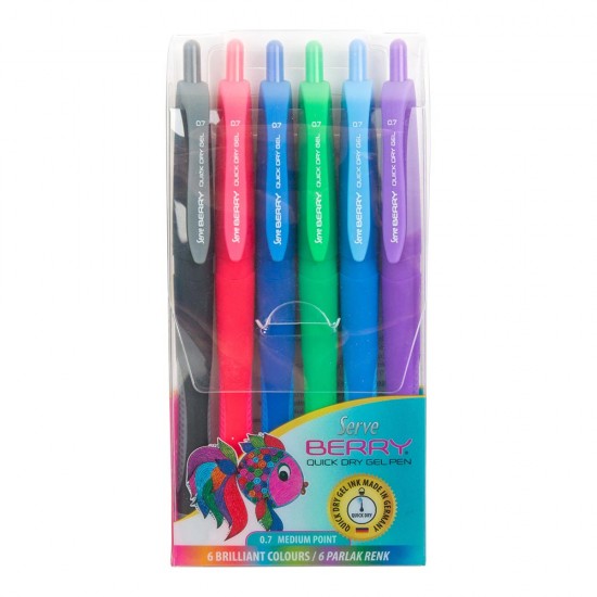 SERVE BRGEL07B6 KRA XBERRY JEL KALEM 07MM 6LI BLS