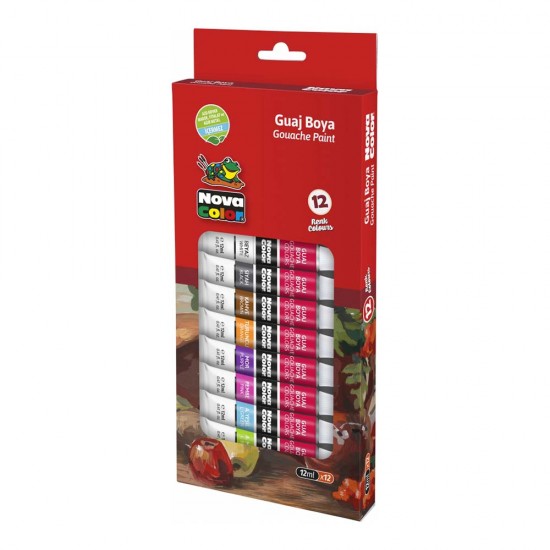 NOVA COLOR NC-781 GUAJ BOYA TÜP 12ML 12Lİ