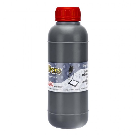 BRONS BR-320 ISTAMPA MÜREKKEBİ 500GR SİYAH