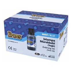 BRONS BR-315 ISTAMPA MÜREKKEBİ MAVİ