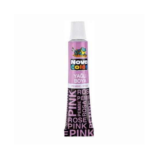 NOVA COLOR NC-136 YAĞLI BOYA TÜP 12Lİ PEMBE