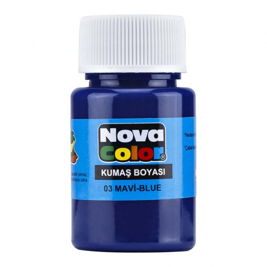 NOVA COLOR NC-161 KUMAŞ BOYASI ŞİŞE MAVİ