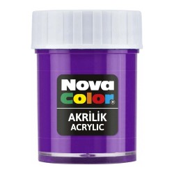 NOVA COLOR NC-177 AKRİLİK BOYA ŞİŞE MOR