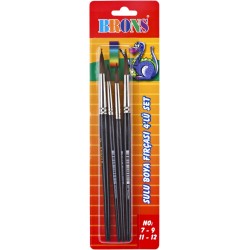 BRONS BR-617 SULUBOYA FIRÇASI 4LÜ SET 7-9-11-12