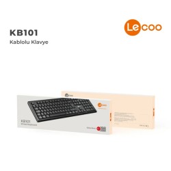 LECOO KB101 KABLOLU KLAVYE Q SİYAH