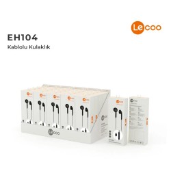 LECOO EH104 SİYAH TYPE-C KABLOLU MİKROFONLU KULAKLIK