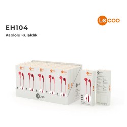 LECOO EH104C-R TYPE-C KABLOLU MİKROFONLU KULAKLIK  KIRMIZI