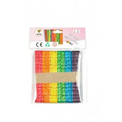 LİNO RBZ-041 AHŞAP GEÇMELİ ÇUBUK RENKLİ 50ADET
