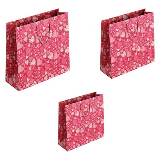 KESKİN 170123-99 KARTON ÇANTA K2 PEMBE KALPLER