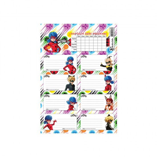 KESKİN 220130-84 LADY BUG DERS PROGRAMLI 3LÜ ETİKET