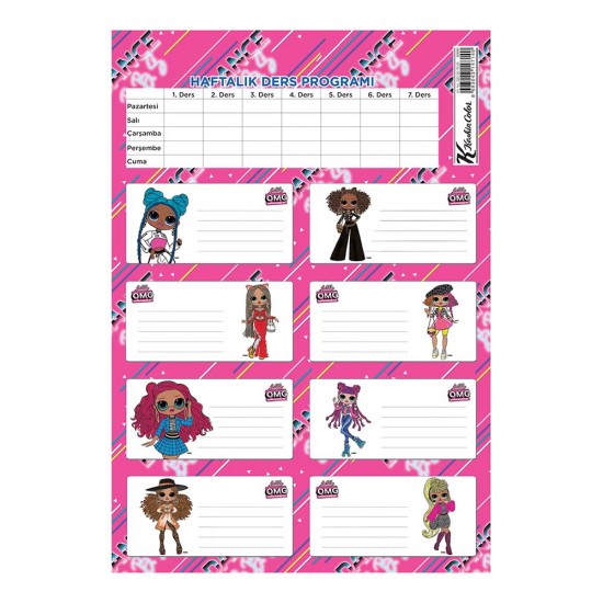 KESKİN 220130-79 L.O.L OMG DERS PROG.3LÜ ETİKET