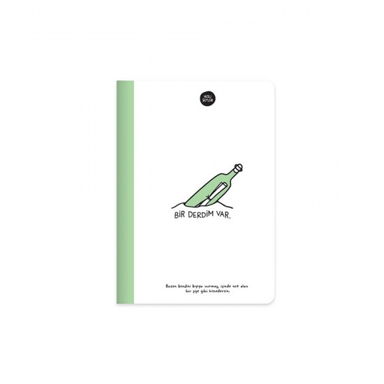 KESKİN 500643 A5 80YP ÇİZGİLİ HİSLİ ŞEYLER RENKLİ SAYFA YEŞİL DEF