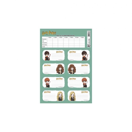 KESKİN 220130-07 HARRY POTTER DERS PROGRAMLI 3LÜ ETİKET