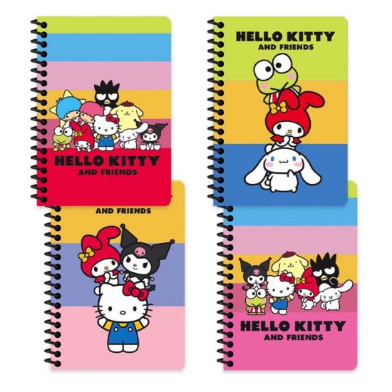 KESKİN 140400-13 BLOKNOT HELLO KITTY AND FRİENDS SPİRALLİ A6 80YP ÇİZGİLİ