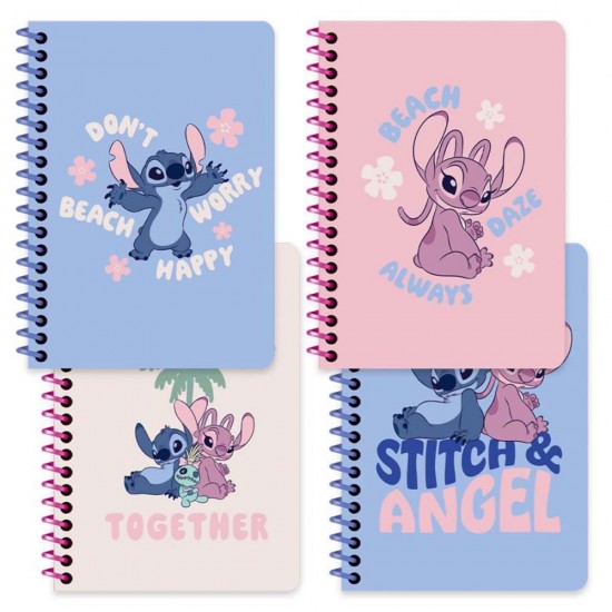 KESKİN 140400-14 BLOKNOT LİLO&amp;STİTCH SPİRALLİ A6 80YP ÇİZGİLİ