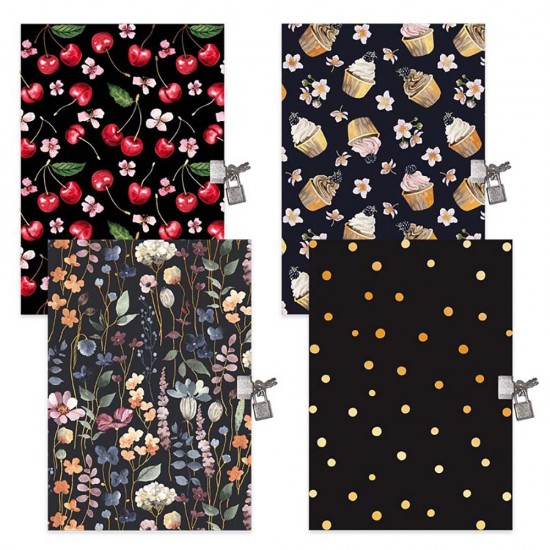 KESKİN 310721-99 14X20 80YP KİLİTLİ GÜNLÜK SİYAH SERİ