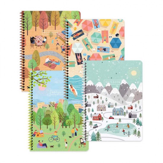 KESKİN 387242 16.5X22.5 80YP KARELİ SPR KRTN KPK MEVSİMLER DEFTER