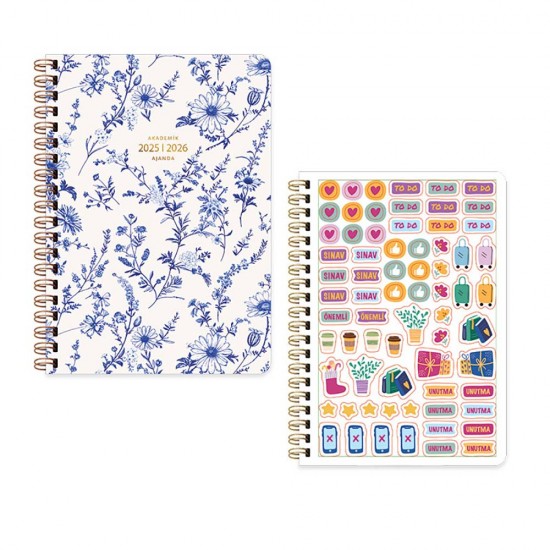 KESKİN 600099 17X24 SPR AKADEMİK AJANDA TUVAL 2025-2026