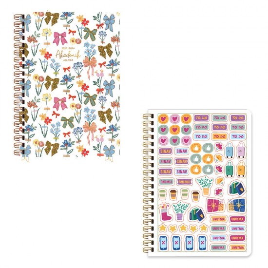 KESKİN 600100 17X24 SPR AKADEMİK AJANDA FİYONK 2025-2026