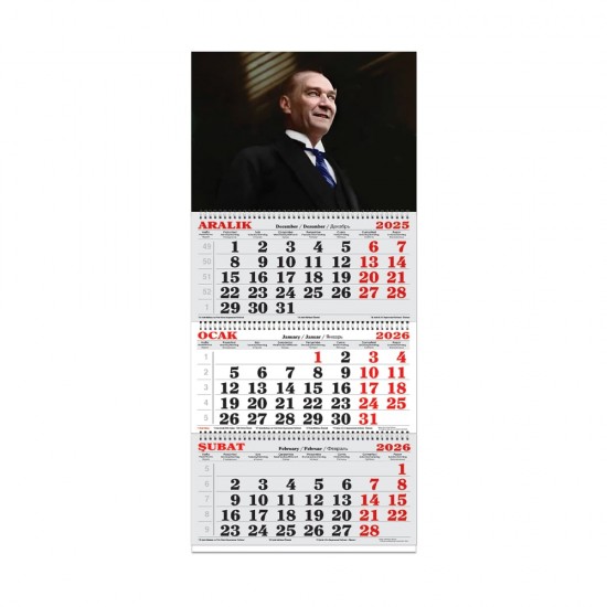 KESKİN 600118-99 2026 3 AYLIK SPR JUMBO DENİZCİ TAKVİM ATATÜRK 2