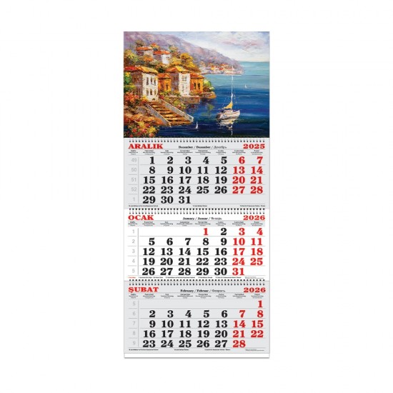 KESKİN 600120-99 2026 3 AYLIK SPR JUMBO DENİZCİ TAKVİM YELKENLİ