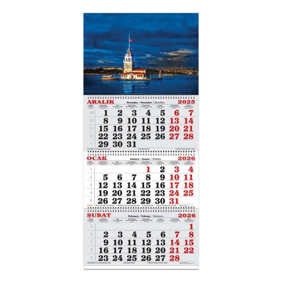 KESKİN 600121-99 2026 3 AYLIK SPR JUMBO DENİZCİ TAKVİM İSTANBUL