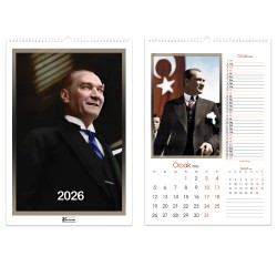KESKİN 600124-99 2026 31X43 12YP SPR DUVAR TAKVİMİ ATATÜRK