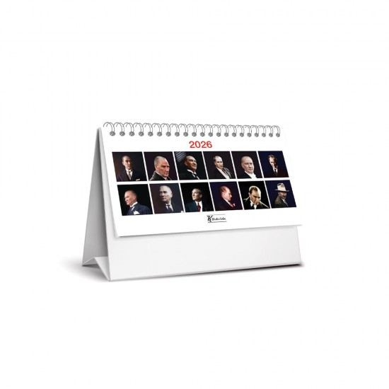 KESKİN 600129-99 2026 MTK-822 KARTON ÜÇGEN MASA TAKVİM ATATÜRK