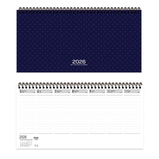 KESKİN 600143-99 2026 AJ-66 16X33.5 SPR HAFTALIK MASA AJANDASI LACİVERT