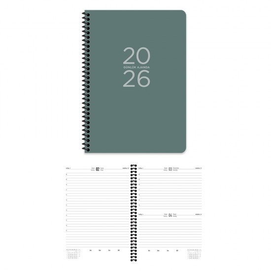 KESKİN 600163-99 2026 17X24 SPR GÜNLÜK AJANDA YEŞİL