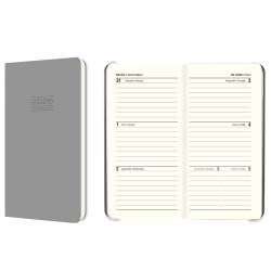 KESKİN 600205-99 2026 8X16 CİLTLİ HAFTALIK CEP AJANDASI GRİ