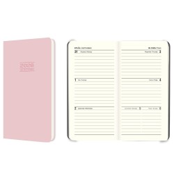 KESKİN 600206-99 2026 8X16 CİLTLİ HAFTALIK CEP AJANDASI PEMBE