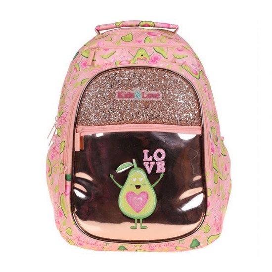 KAUKKO L5096 KIDS&amp;LOVE SIRT ÇANTASI AYNALI-TAŞLI AVOCAD