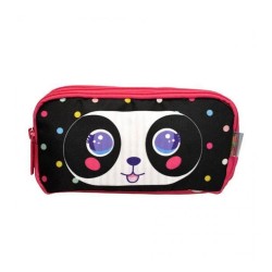 KAUKKO L8120 KIDS&amp;LOVE 3 BÖLMELİ KALEM ÇANTASI CUTE FACE PANDA