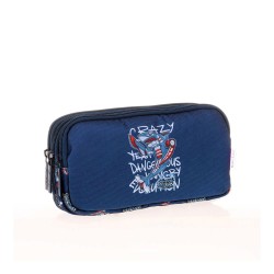 KAUKKO L8124 KIDS&amp;LOVE 3 BÖLMELİ KALEM ÇANTASI FAST SHARK