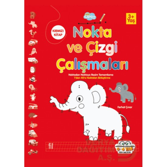 06 YAŞ YAYINLARI / NOKTA VE ÇİZGİ ÇALIŞMALARI - KIRMIZI KİTAP