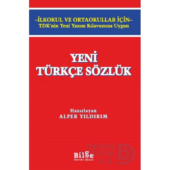 BİLGE KÜLTÜR /  YENİ  TÜRKCE SÖZLÜK (KARTON KAPAK)