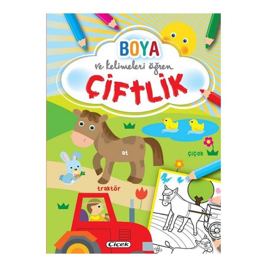 ÇİÇEK /  BOYA VE KELİMELERİ ÖĞREN - ÇİFTLİK