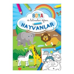 ÇİÇEK / BOYA VE KELİMELERİ ÖĞREN - HAYVANLAR
