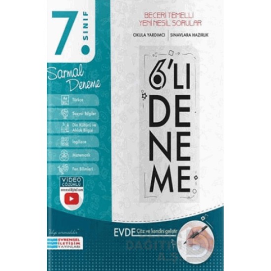 EVRENSEL / 7.SINIF SARMAL DENEME (6 LI DENEME)