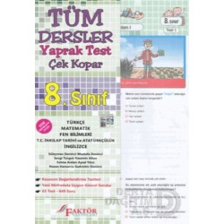 FAKTÖR / 8.SINIF TÜM DERSLER YAPRAK TEST