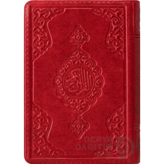 HAYRAT /  KURANI KERİM ÇANTA BOY - KIRMIZI (2RENK YALDIZLI KILIFLI