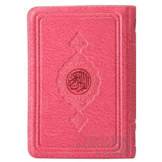 HAYRAT /  KURANI KERİM CEP (2 RENKLİ PEMBE  YAL - KILIFLI)