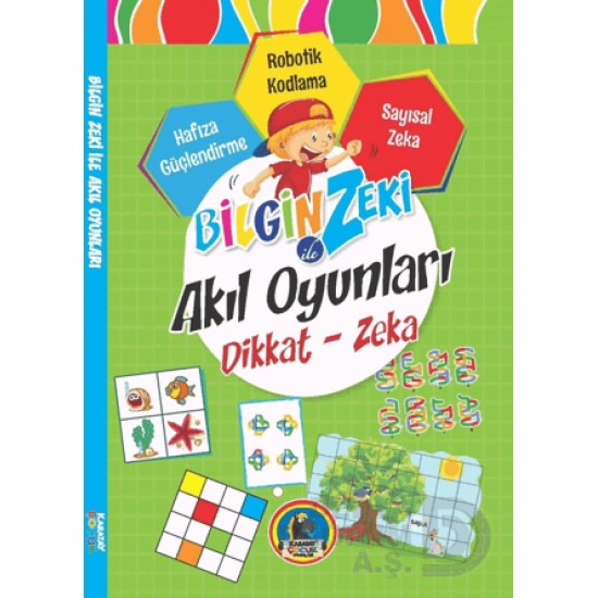 KARATAY / BİLGİN ZEKİ İLE  AKIL OYUNLARI - 1 (YEŞİL) DİKKAT - ZEKA
