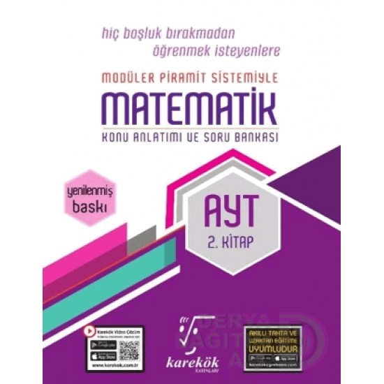 KAREKÖK /   AYT MPS MATEMATİK - 2 ( 19559 YENİ )  AYT 2.KİTAP KONU ANLATIMI VE