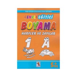 NURDAN /RENKLİ EĞİTİCİ BOYAMA-5 + YAŞ HARFLER VE SAYILAR (YENİ)
