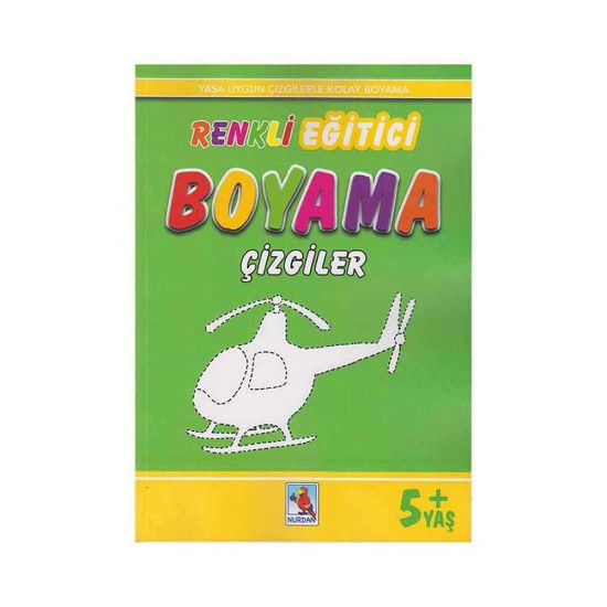 NURDAN /RENKLİ EĞİTİCİ BOYAMA-5+YAŞ ÇİZGİLER (YENİ)