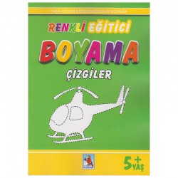 NURDAN /RENKLİ EĞİTİCİ BOYAMA-ÇİZGİLER 5+YAŞ
